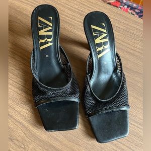 Barely worn. Mesh mule